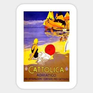 Vintage Travel - Cattolica Sticker